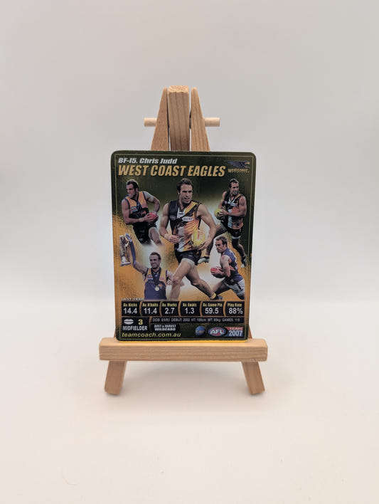 2007 AFL Teamcoach Trading Card GOLD Best & Fairest BF15 Chris Judd FRENLY BRICKS - Open 7 Days