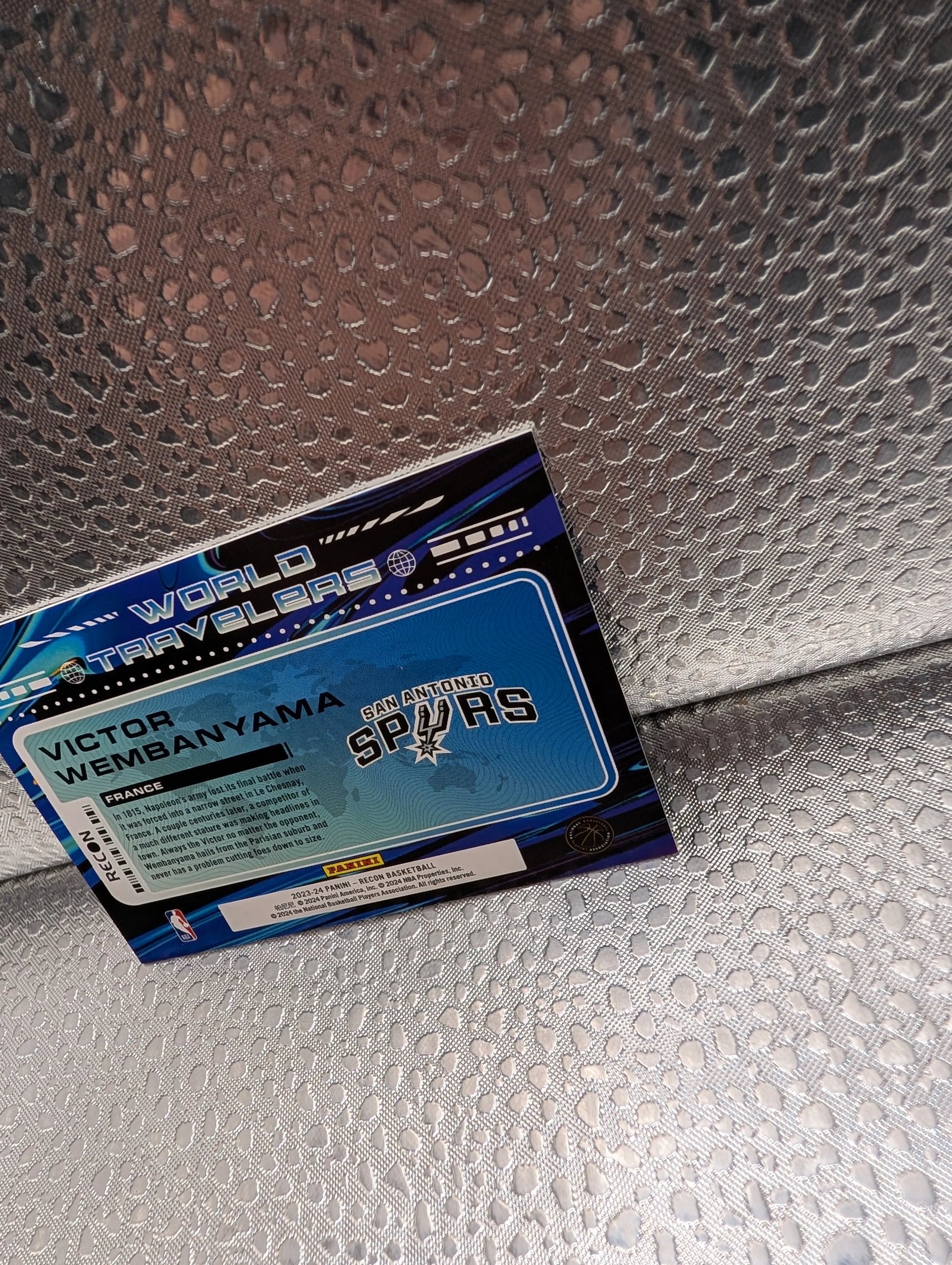 Victor Wembanyama 08/10 RC Recon World Travelers Panini FRENLY BRICKS - Open 7 Days