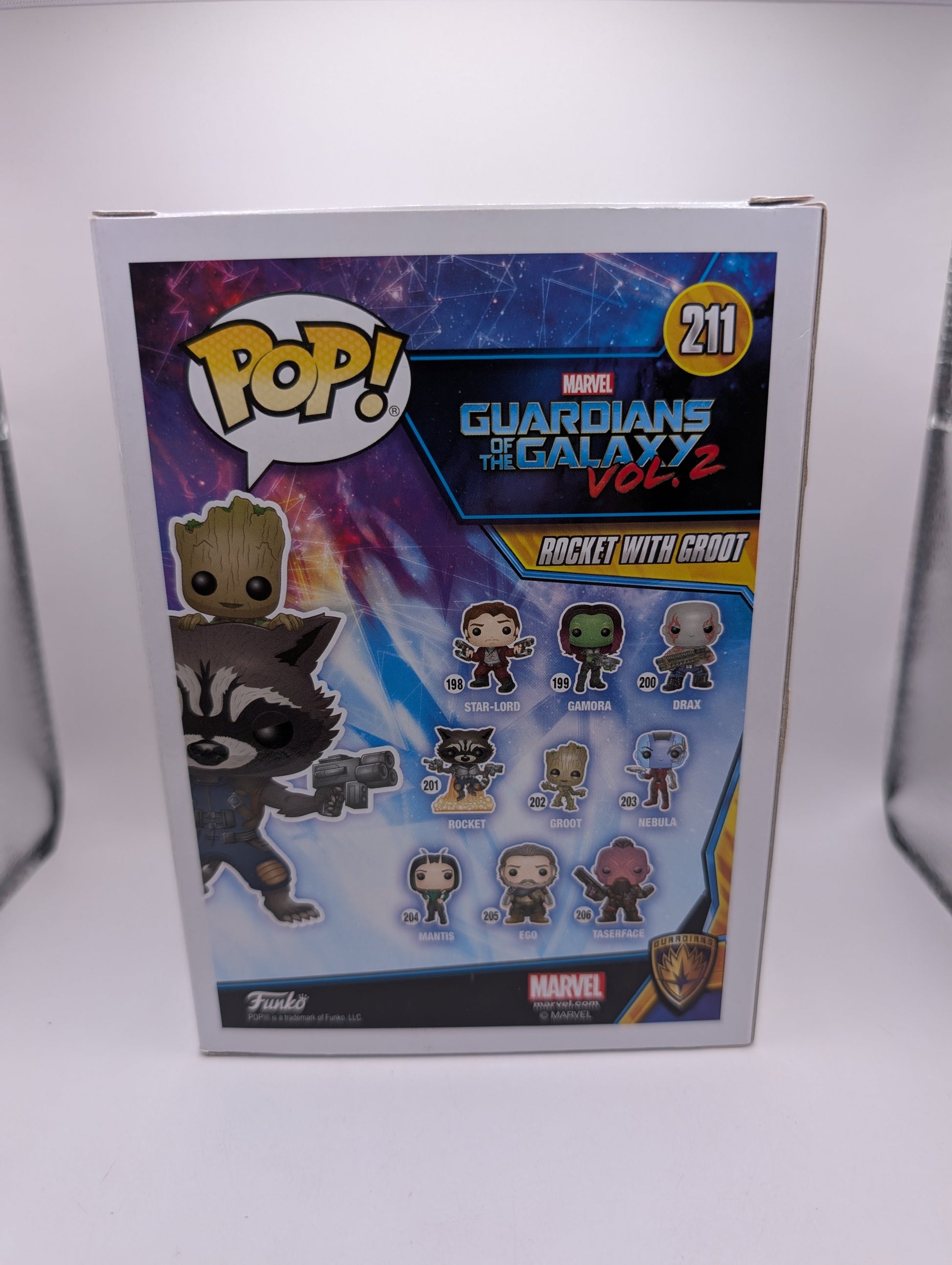 MARVEL COLLECTOR CORPS EXCLUSIVE - ROCKET WITH GROOT Funko Pop (#211) FRENLY BRICKS - Open 7 Days