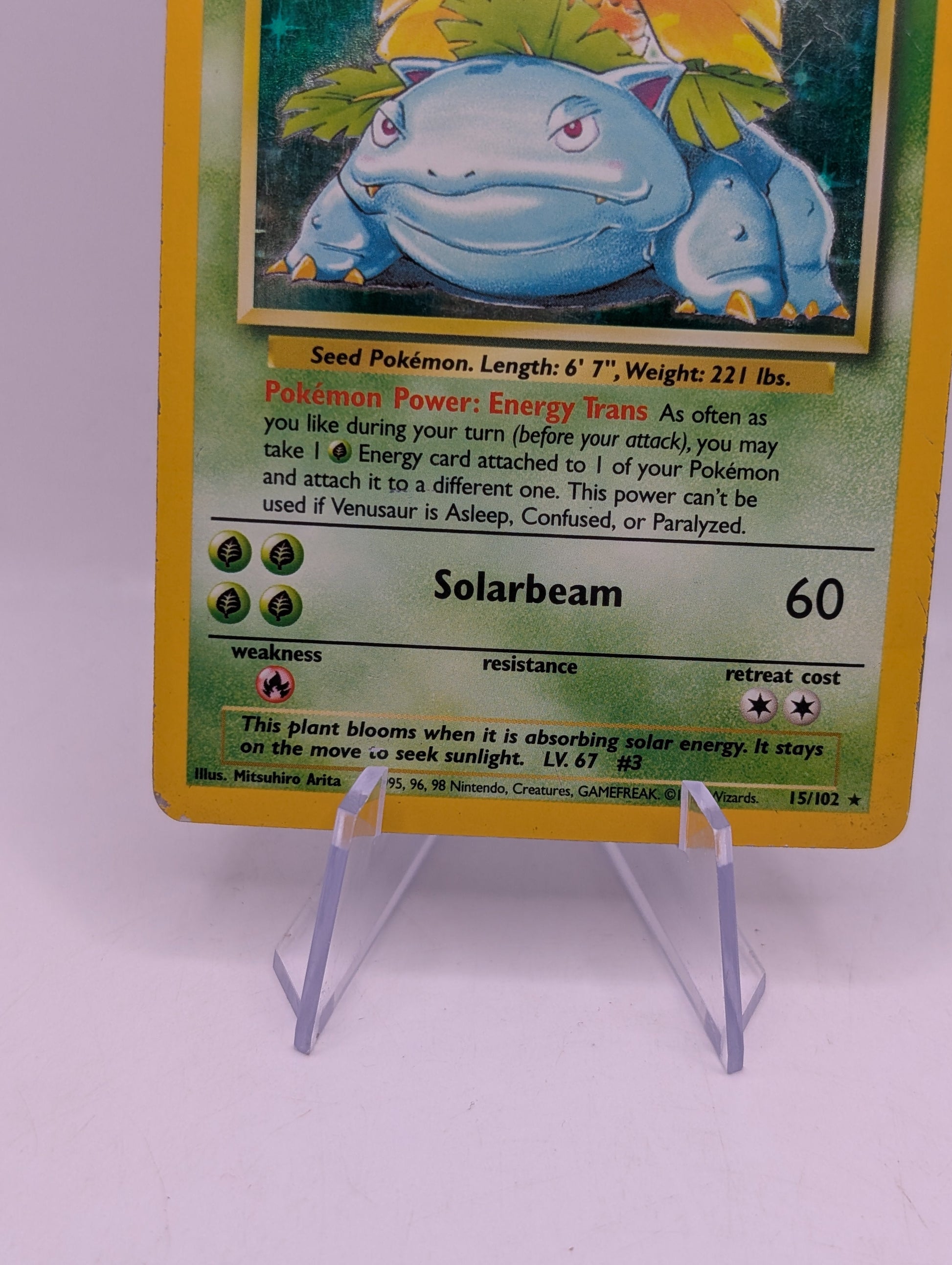 Pokémon TCG Venusaur Base Set 15/102 Holo Unlimited Holo Rare FRENLY BRICKS - Open 7 Days
