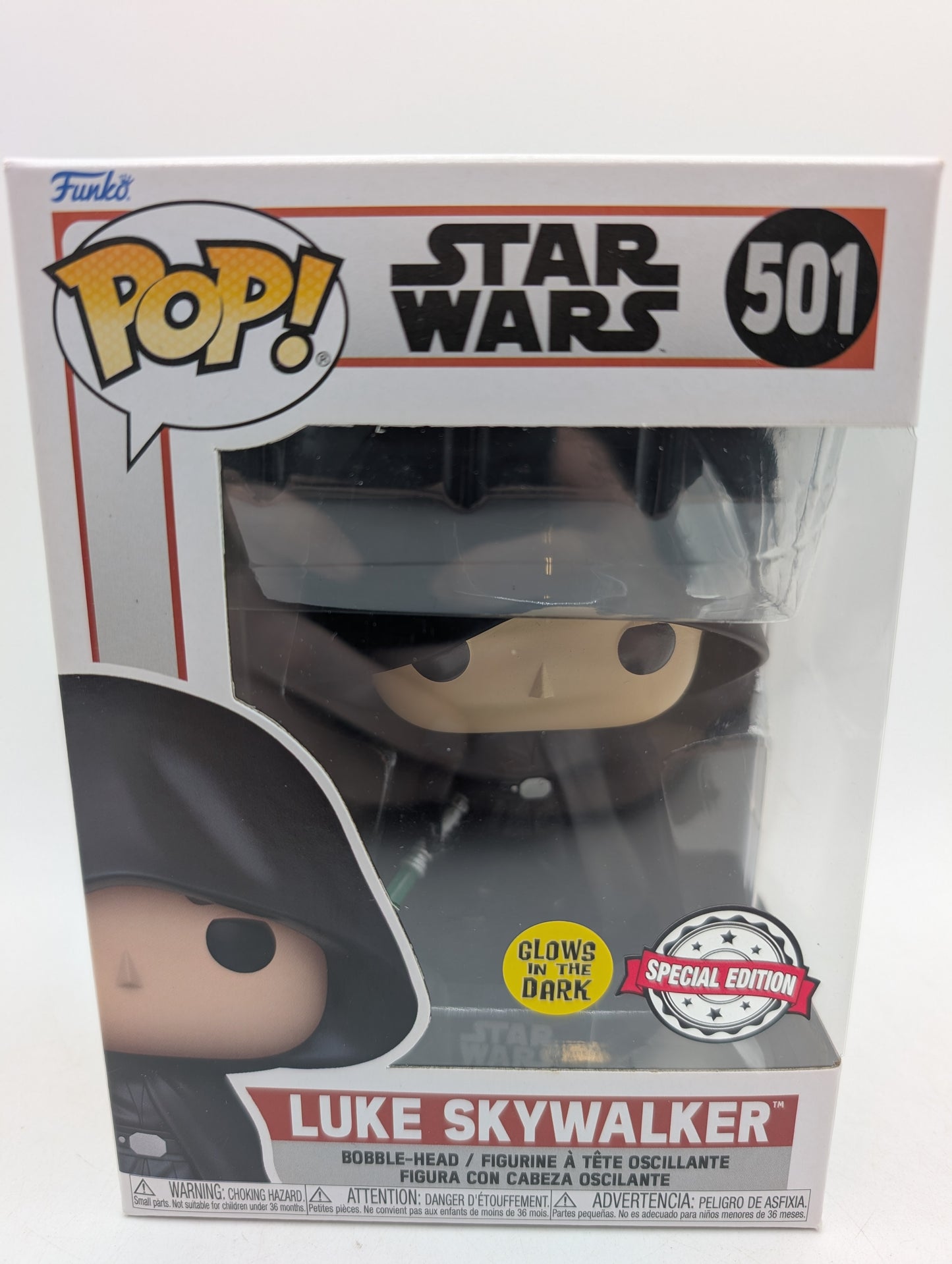 Funko Pop! Star Wars Luke Skywalker #501 Glow In The Dark GITD Special Edition