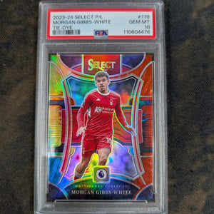 2023-24 Select TIE DYE Morgan Gibbs-White #176 /49 PSA 10 FRENLY BRICKS - Open 7 Days