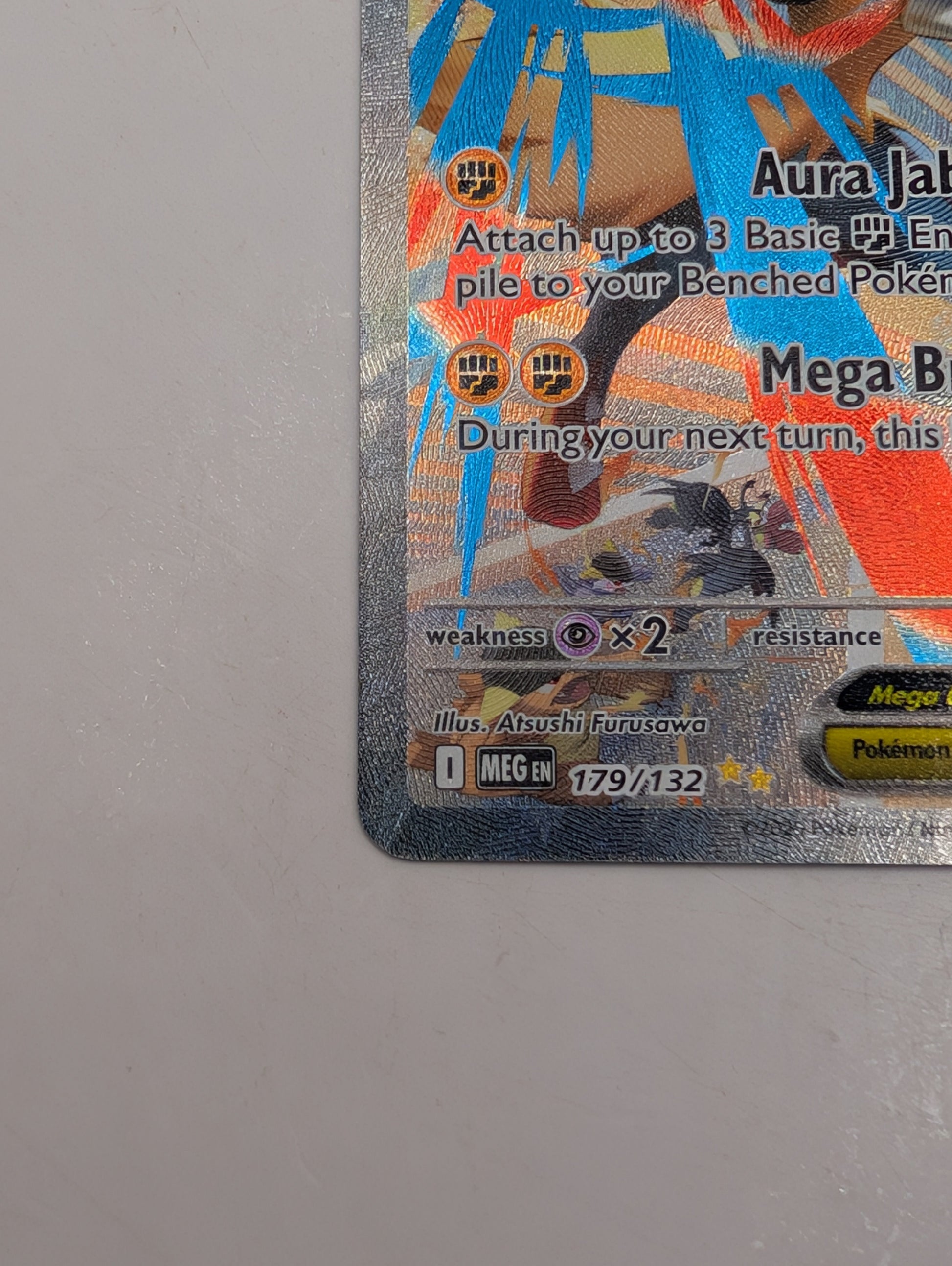 POKEMON MEGA EVOLUTION  MEGA LUCARIO EX 179/132  SPECIAL ILLUSTRATION RARE  SIR FRENLY BRICKS - Open 7 Days