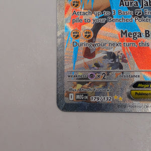 POKEMON MEGA EVOLUTION  MEGA LUCARIO EX 179/132  SPECIAL ILLUSTRATION RARE  SIR FRENLY BRICKS - Open 7 Days
