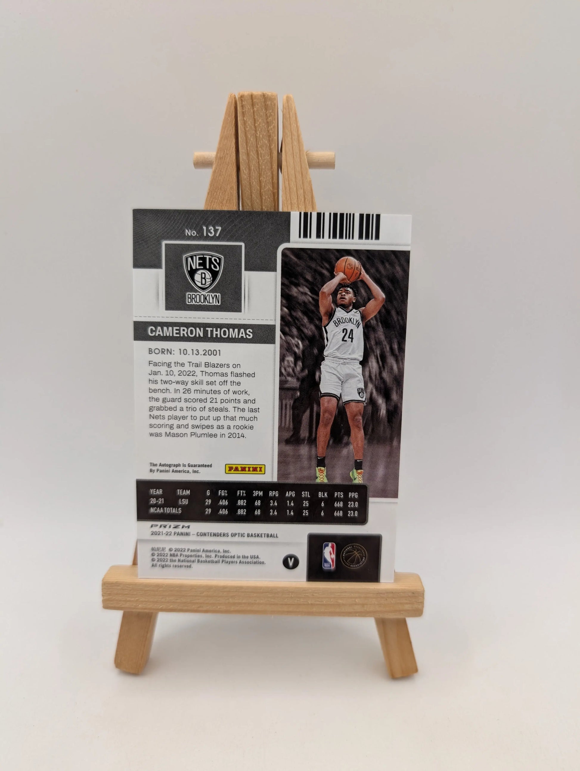 2021 Contenders Optic Cameron Thomas Variation Auto 137 FRENLY BRICKS - Open 7 Days