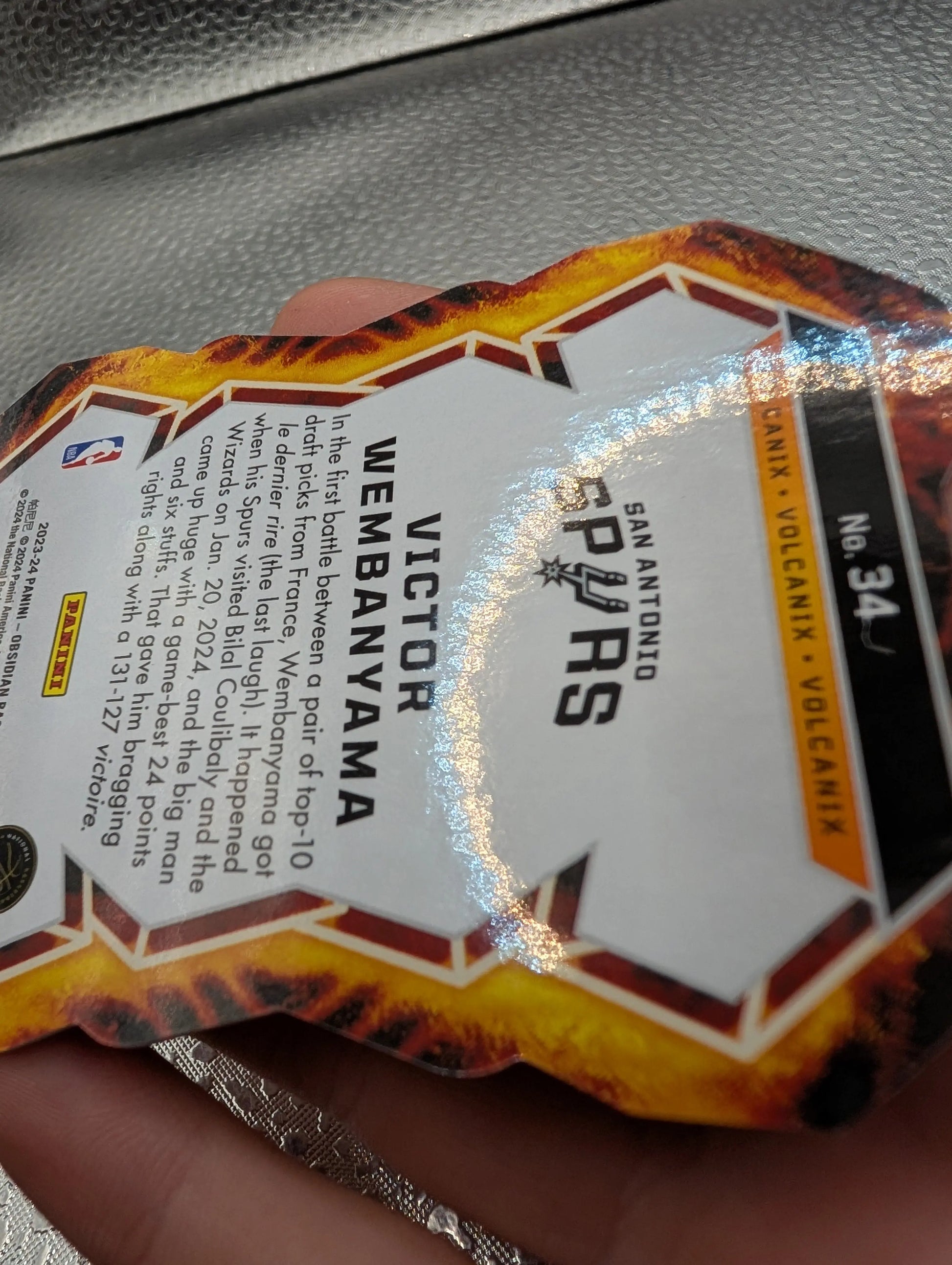 Victor Wembanyama Obsidian Volcanic Spurs RC Panini FRENLY BRICKS - Open 7 Days