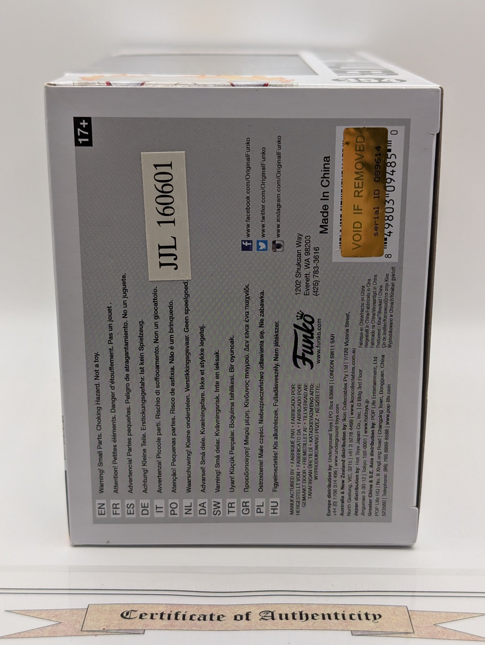 Funko Pop The Walking Dead - Burning Walker #354 Signed COA Greg Nicotero FRENLY BRICKS - Open 7 Days