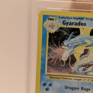 PSA 9 MINT Gyarados 6/102 Base Set Rare Holo Pokemon Card WOTC 1999 FADED FRENLY BRICKS - Open 7 Days