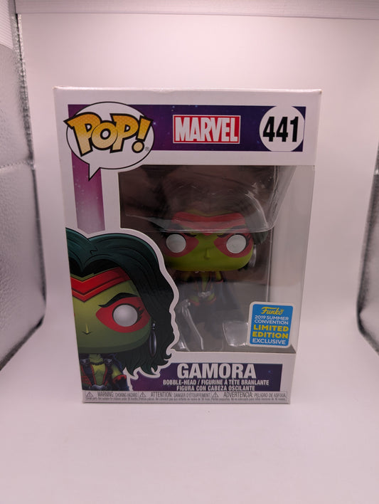 Marvel Funko Pop Vinyl - Gamora - No. 441 - SDCC Exclusive - Free Protector FRENLY BRICKS - Open 7 Days