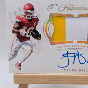 TYREEK HILL 2019 2020 Flawless Ruby Holo  3-Color Patch Auto /15 #PA-TH Chiefs