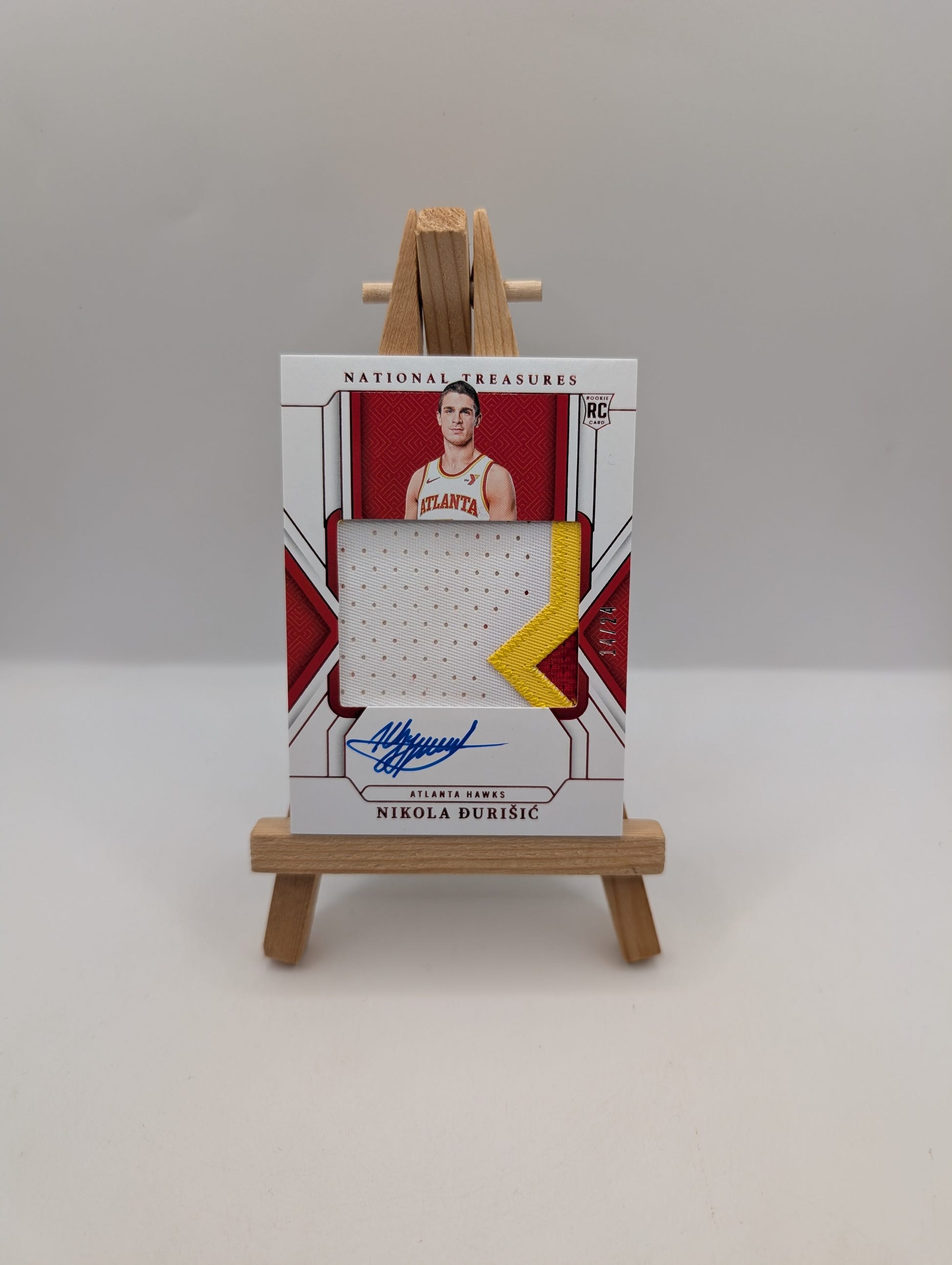2024-25 National Treasures Nikola Durisic Rookie Patch Auto International #/24 FRENLY BRICKS - Open 7 Days image 1