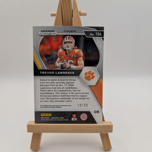 2021 Panini Prizm Draft Picks Trevor Lawrence Prizm RC #106 /20 Clemson FRENLY BRICKS - Open 7 Days