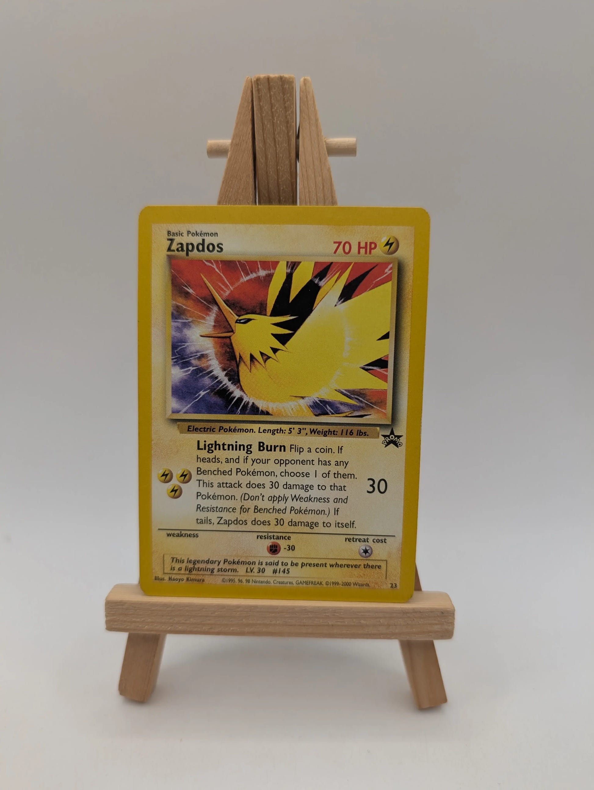 Pokémon Zapdos Black Star Promo #23 Non-Holo Card WOTC (1) image 1