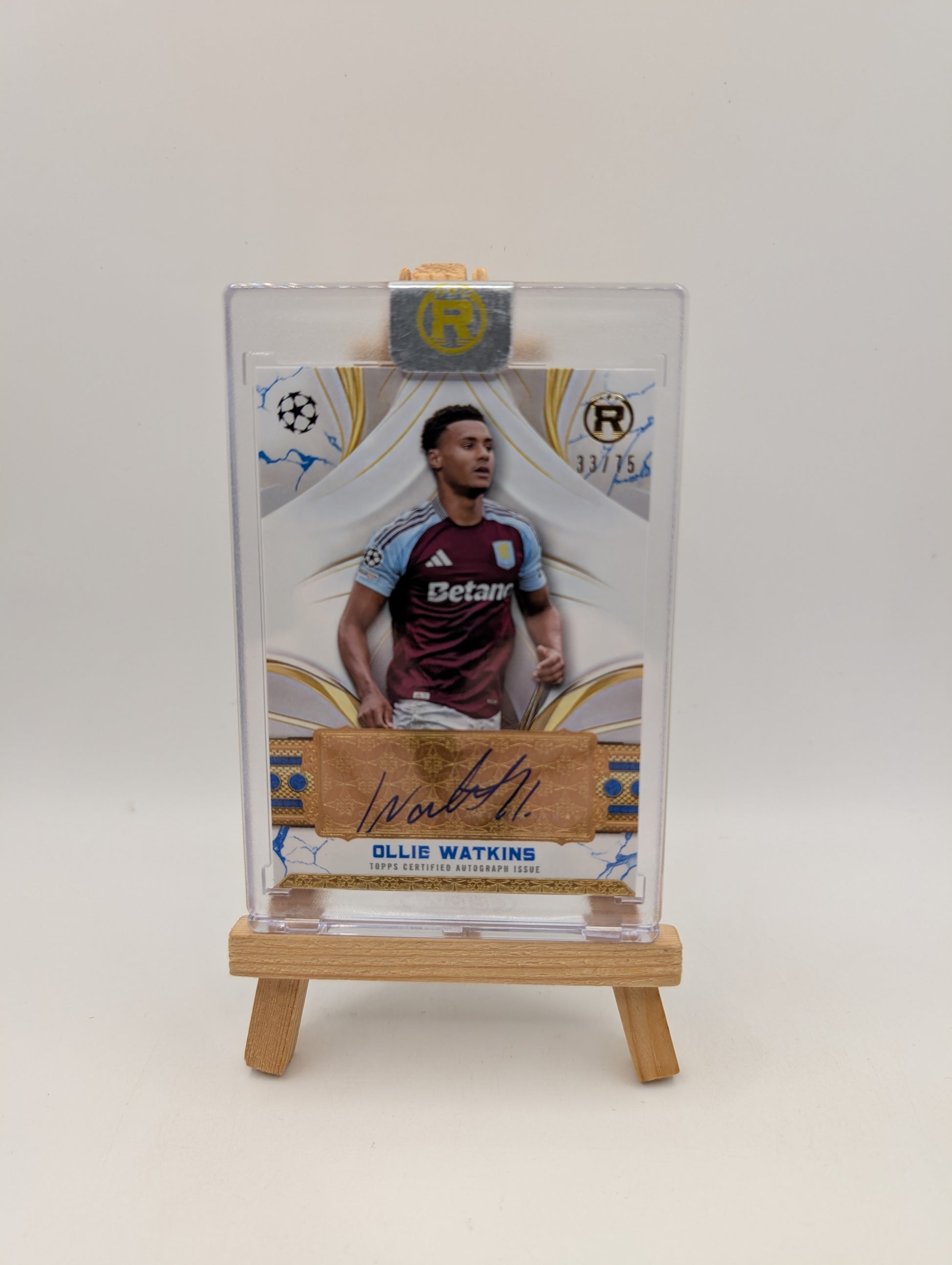 2025 Topps Reverence UCC UEFA ASTON VILLA OLLIE WATKINS Sealed Auto /75