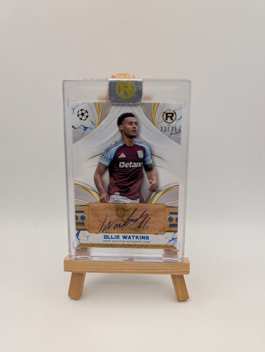 2025 Topps Reverence UCC UEFA ASTON VILLA OLLIE WATKINS Sealed Auto /75