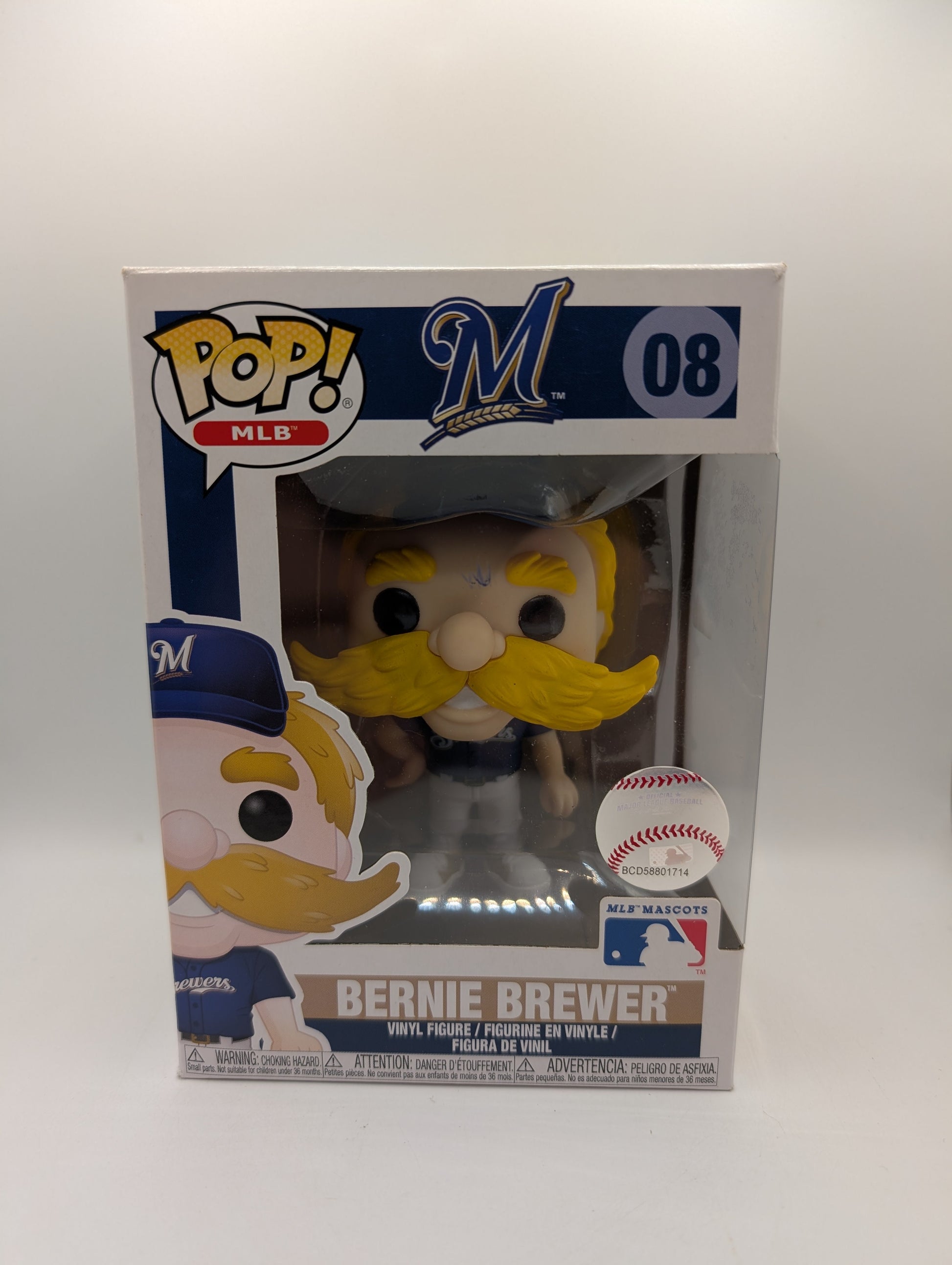 Funko Pop! MLB: BERNIE BREWER #08 Milwaukee Brewers Mascot Baseball FRENLY BRICKS - Open 7 Days