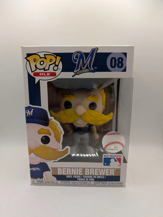 Funko Pop! MLB: BERNIE BREWER #08 Milwaukee Brewers Mascot Baseball FRENLY BRICKS - Open 7 Days