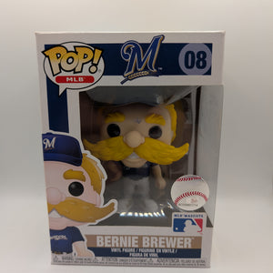 Funko Pop! MLB: BERNIE BREWER #08 Milwaukee Brewers Mascot Baseball FRENLY BRICKS - Open 7 Days