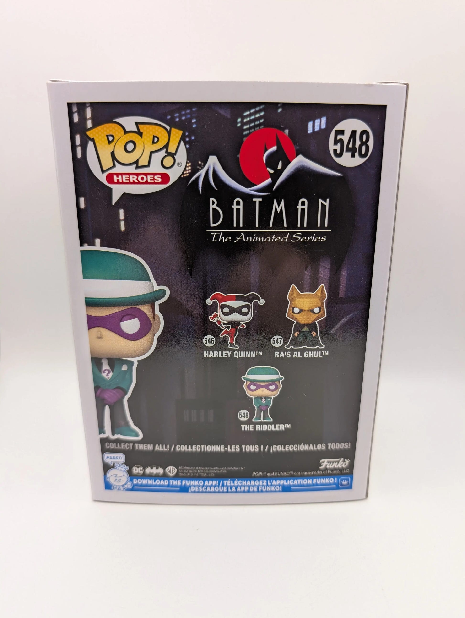 Batman Animated - The Riddler Pop! Vinyl Figure #548 Funko FRENLY BRICKS - Open 7 Days image 3