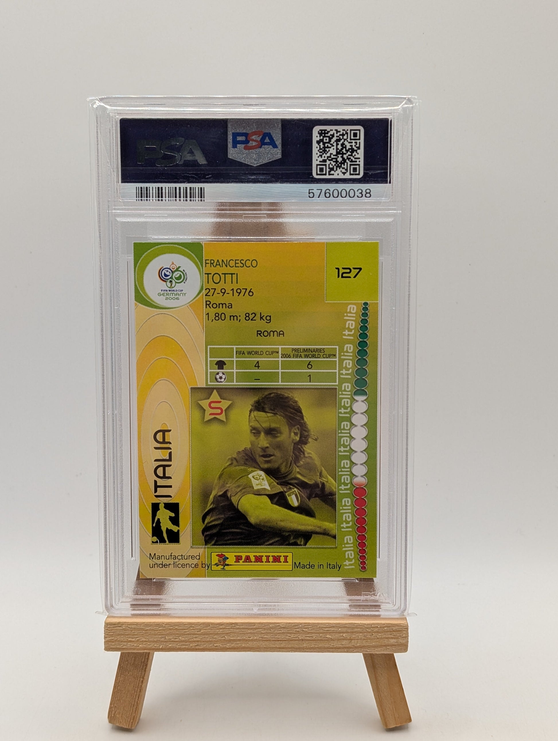 FRANCESCO TOTTI GERMANY PANINI WORLD CUP GERMANY 2006 127 PSA 10 FRENLY BRICKS - Open 7 Days