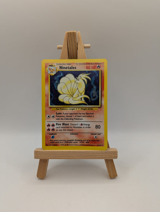 Pokémon TCG Ninetales Base Set 12/102 Holo Unlimited Holo Rare MP FRENLY BRICKS - Open 7 Days