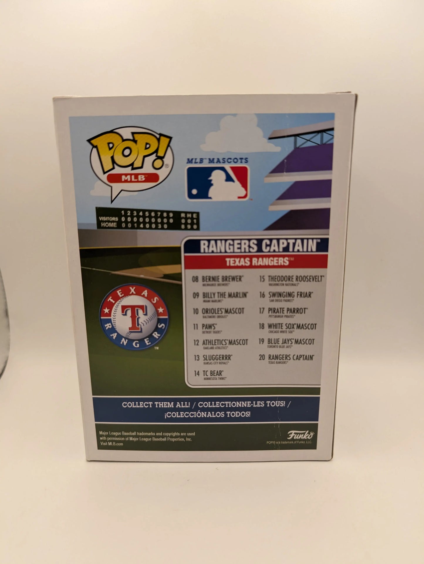 Texas Rangers Captain 20 ~ MLB Mascots: Texas Rangers ~ Funko Pop Vinyl FRENLY BRICKS - Open 7 Days