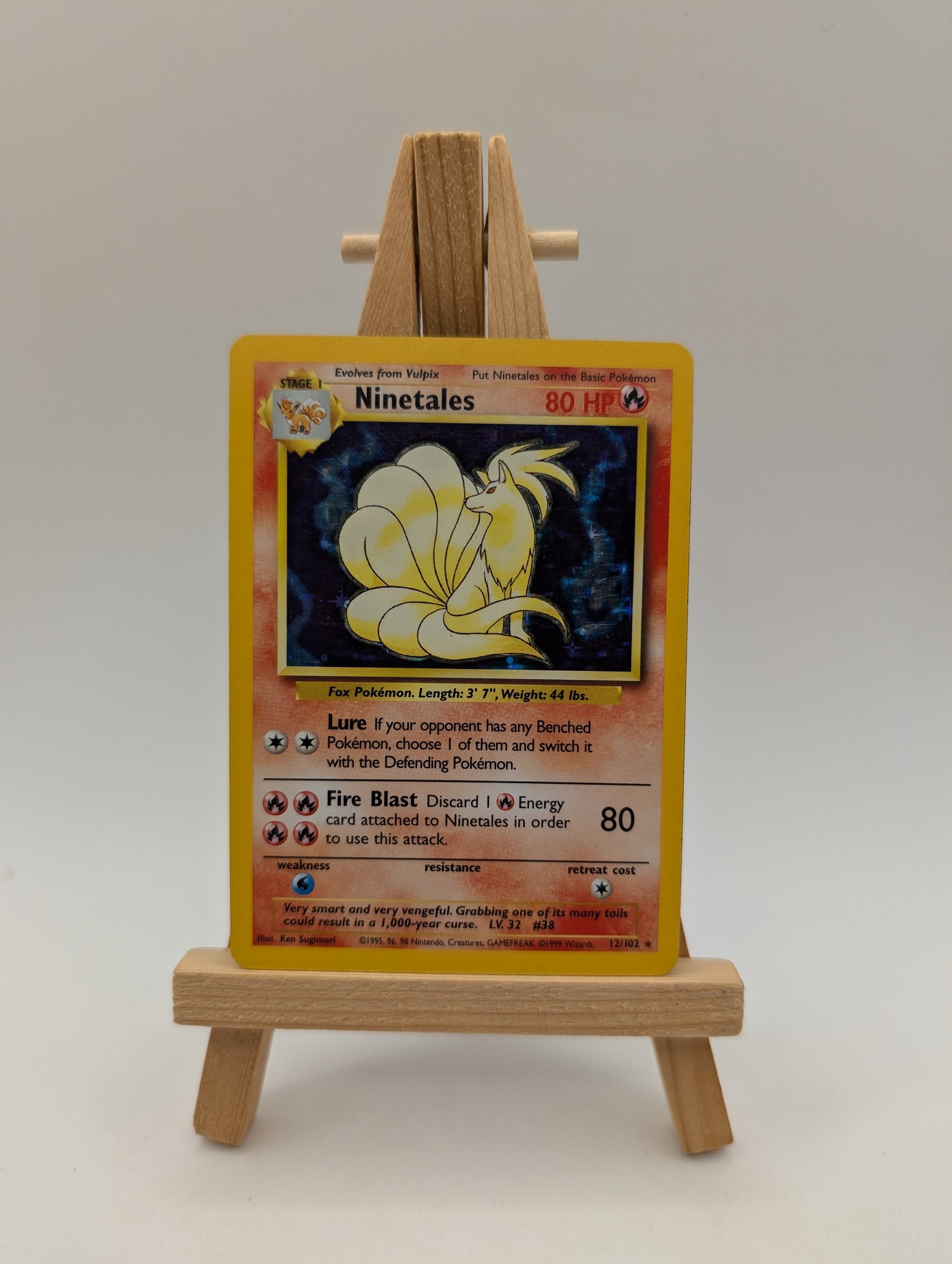 Ninetales - Base Set - (12/102) Holo Unlimited Pokemon HP FRENLY BRICKS - Open 7 Days