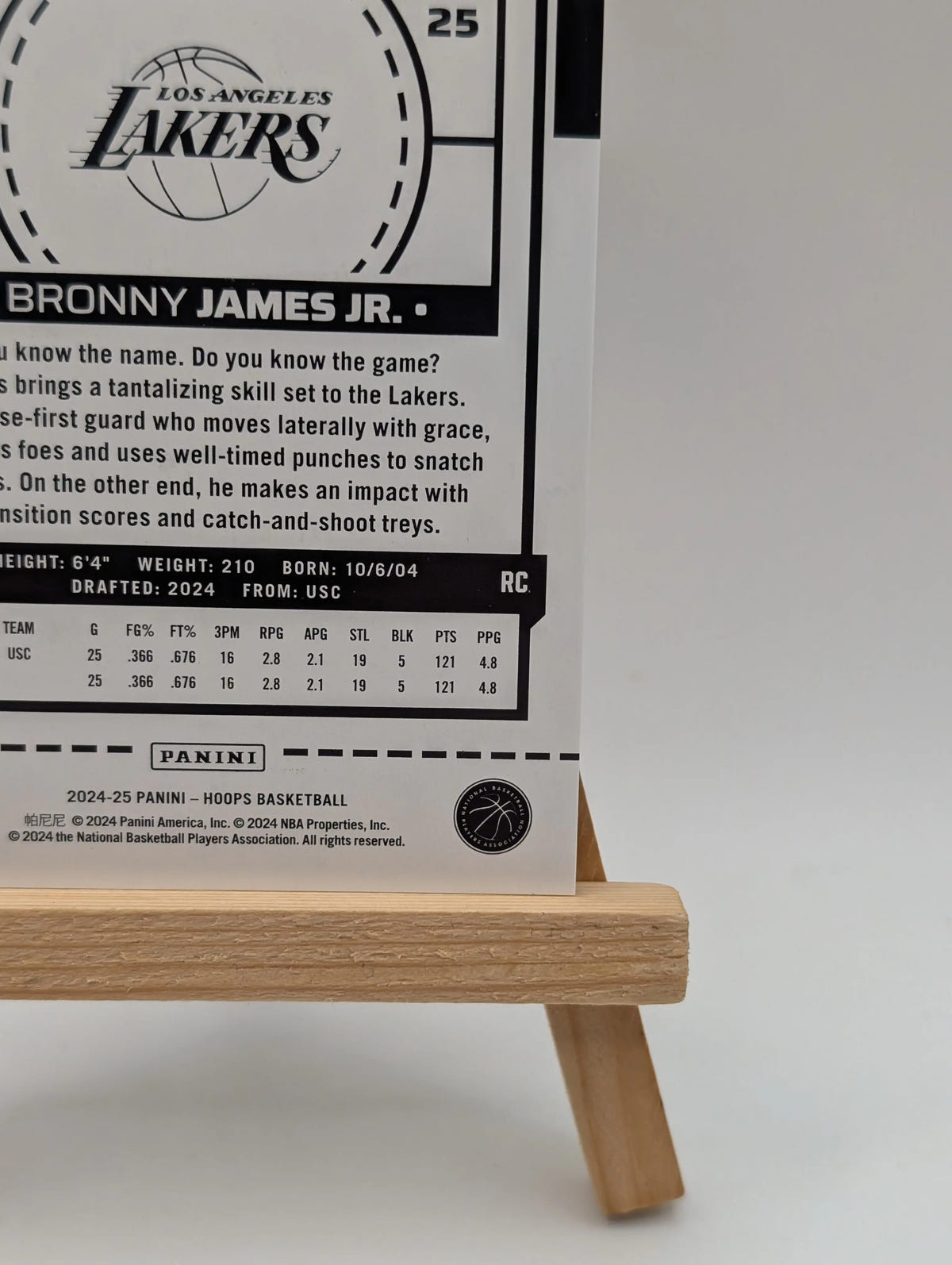 2024-25 BRONNY JAMES JR /99 PANINI HOOPS ROOKIE RC #280 FRENLY BRICKS - Open 7 Days image 11