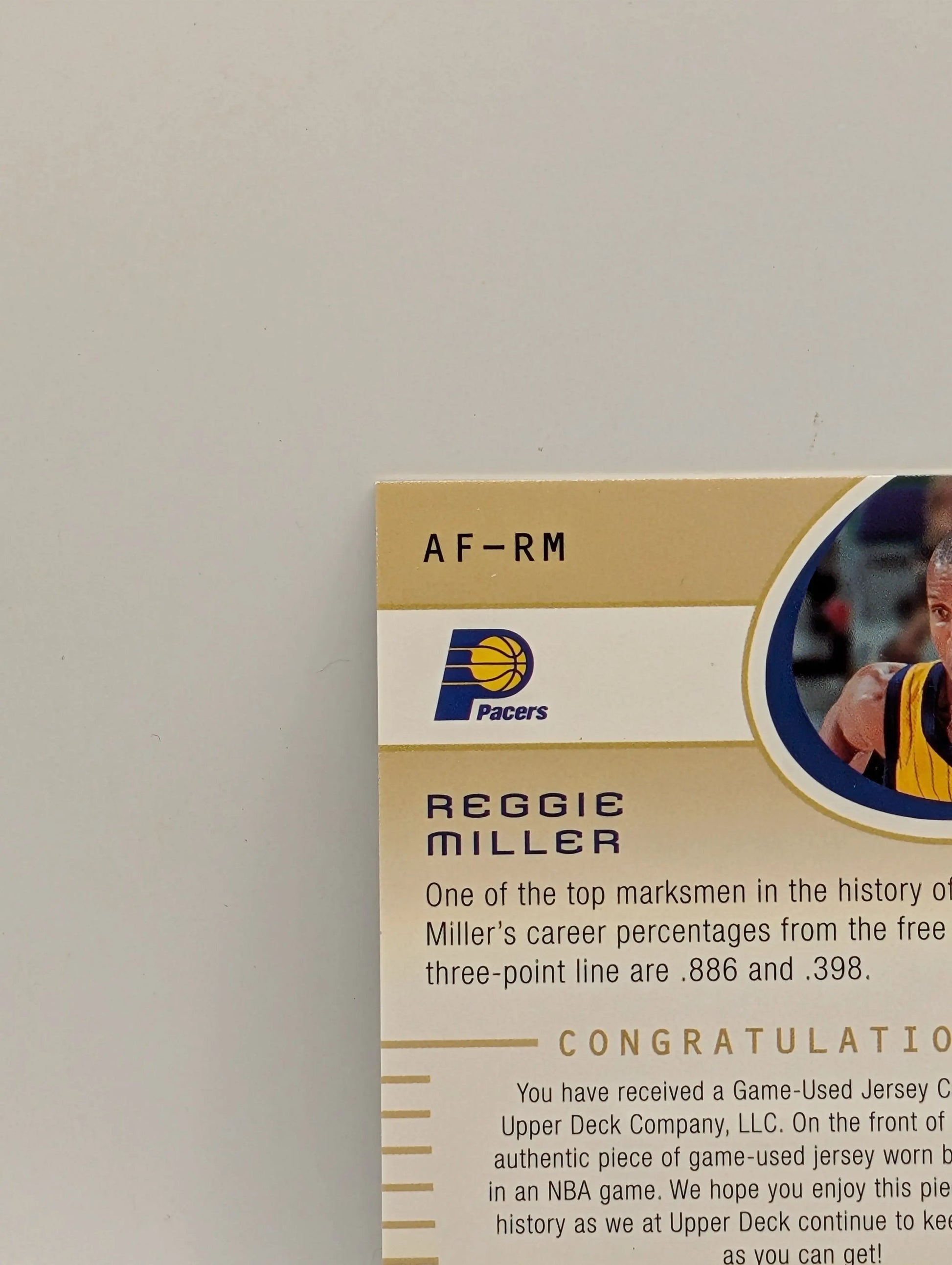 2004-05 SP Game Used Edition Basketball Authentic Fabrics Reggie Miller #AF-RM FRENLY BRICKS - Open 7 Days