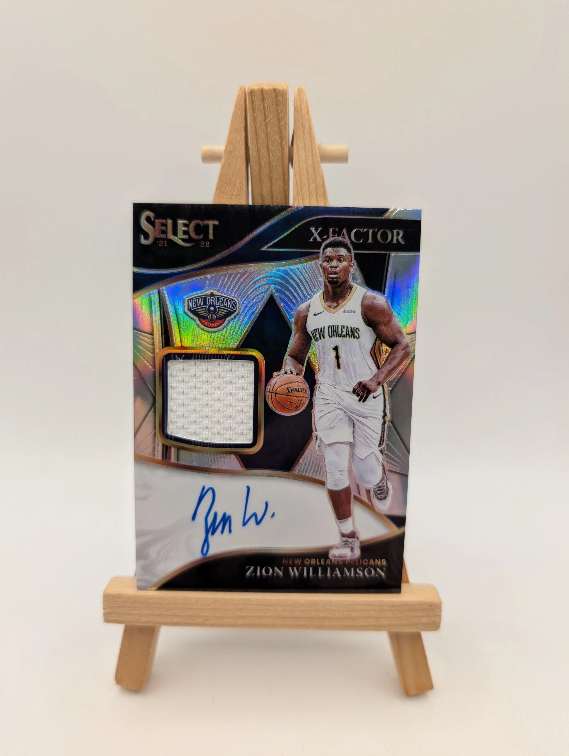 2021-22 Panini Select Zion Williamson X-Factor Jersey GU Patch Auto Silver /99 FRENLY BRICKS - Open 7 Days