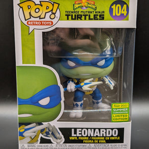 Funko POP! Tv Teenage Mutant Ninja Turtles x Power Rangers #104 Leonardo Summer Convention Limited Edition FRENLY BRICKS - Open 7 Days
