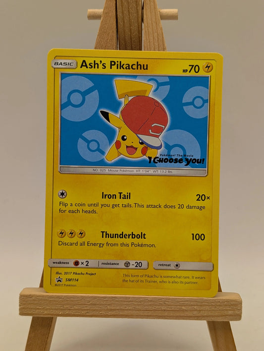 Ash's Pikachu SM114 Sun Moon Black Star Promo I CHOOSE YOU! Pokemon 2017 FRENLY BRICKS - Open 7 Days
