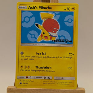Ash's Pikachu SM114 Sun Moon Black Star Promo I CHOOSE YOU! Pokemon 2017 FRENLY BRICKS - Open 7 Days