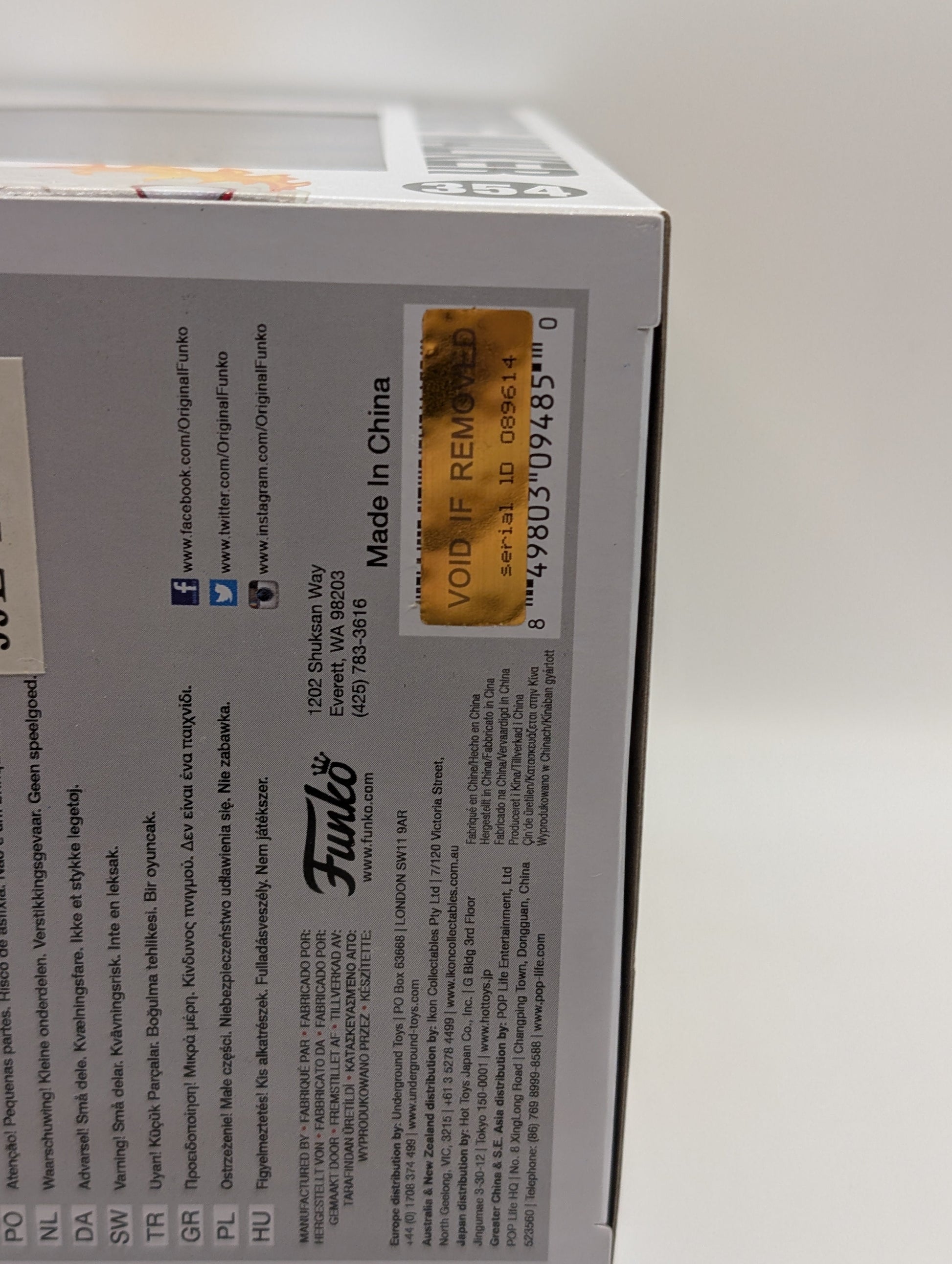 Funko Pop The Walking Dead - Burning Walker #354 Signed COA Greg Nicotero FRENLY BRICKS - Open 7 Days