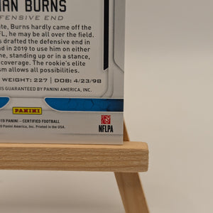 2019 Panini Certified Brian Burns Auto #/25 Rookie Autograph RC #139 Red FRENLY BRICKS - Open 7 Days