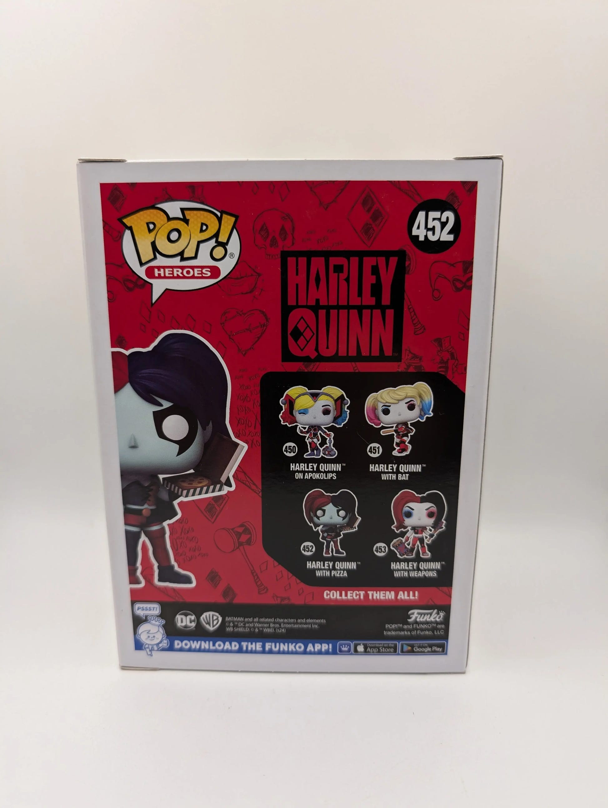 DC Comics - Harley Quinn with Pizza Pop! Vinyl Figure #452 Funko FRENLY BRICKS - Open 7 Days image 3
