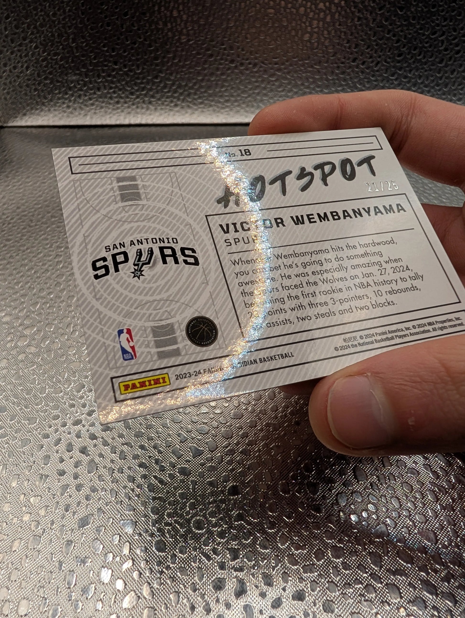 Victor Wembanyama Obsidian Hotspot RC 21/25 FRENLY BRICKS - Open 7 Days