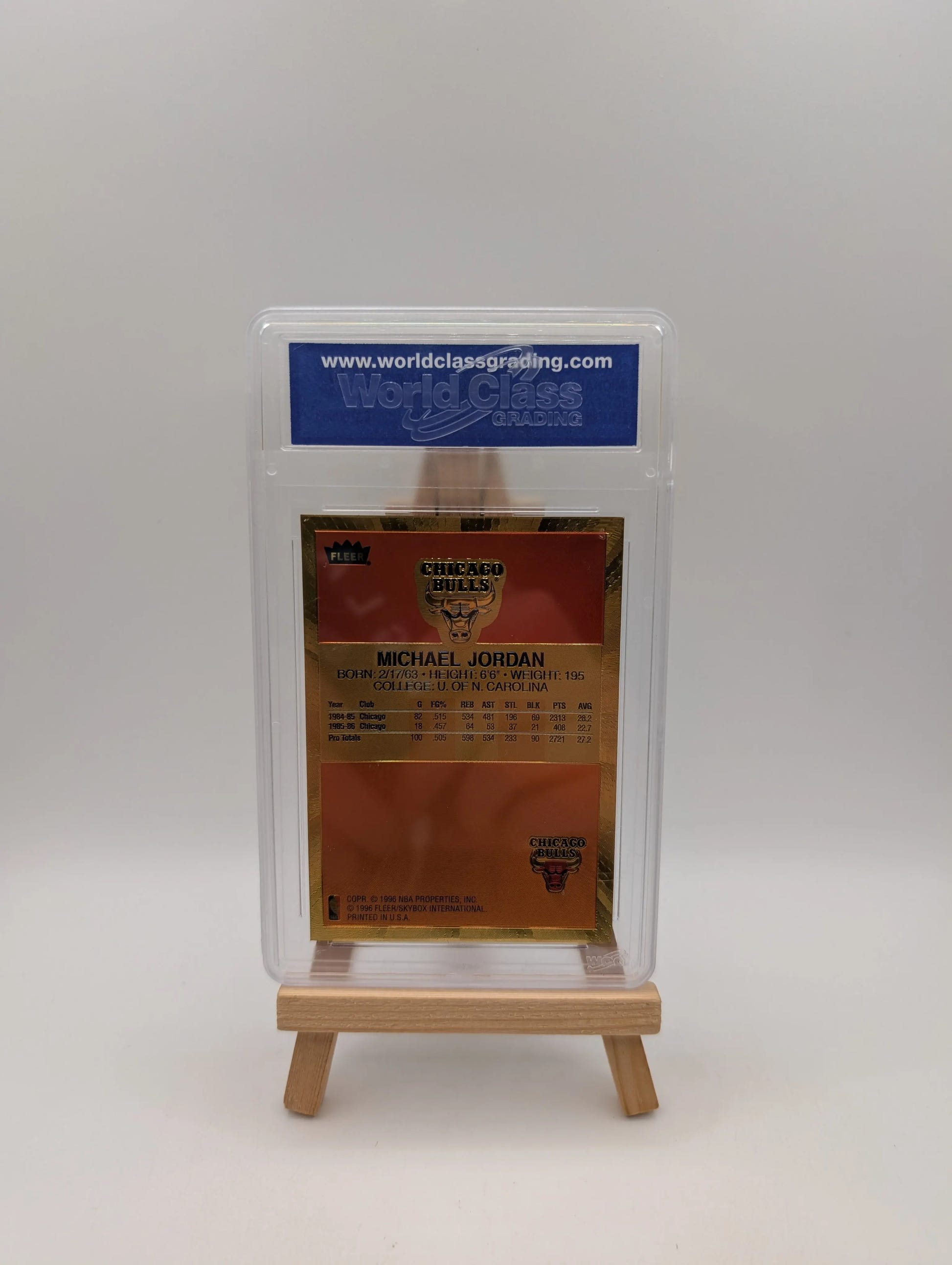 MICHAEL JORDAN 1996 FLEER POLYCHROME 10TH ANN REFRACTOR GOLD ROOKIE WCCG10 FRENLY BRICKS - Open 7 Days image 2