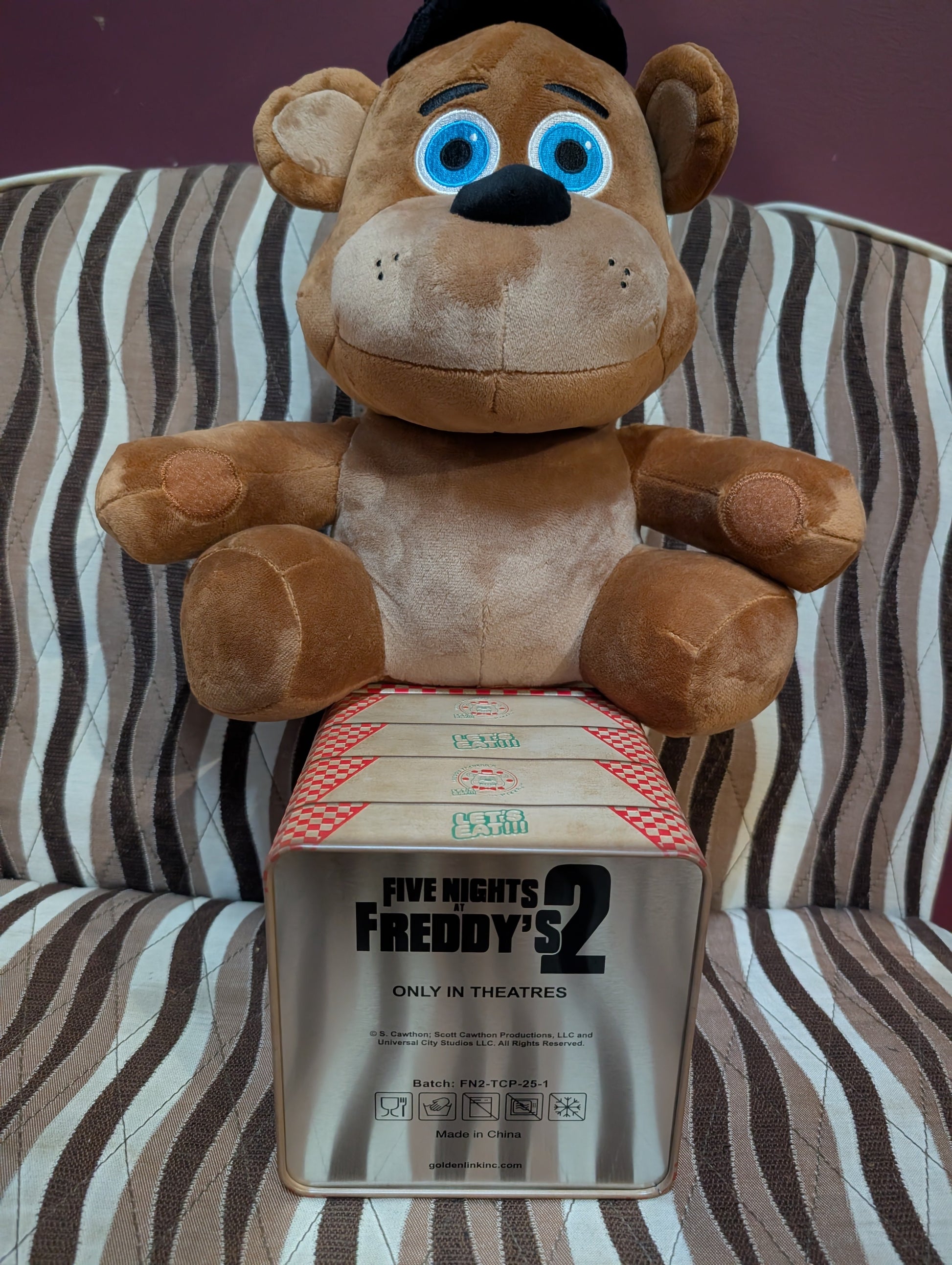 IN HAND FNAF Five Nights At Freddy’s 2 Plush Cinemark Popcorn Bucket FREE SHIP FRENLY BRICKS - Open 7 Days