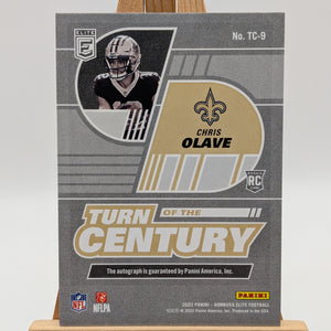 2022 DONRUSS ELITE CHRIS OLAVE ROOKIE TURN OF THE CENTURY AUTO SP /49-SAINT WR FRENLY BRICKS - Open 7 Days