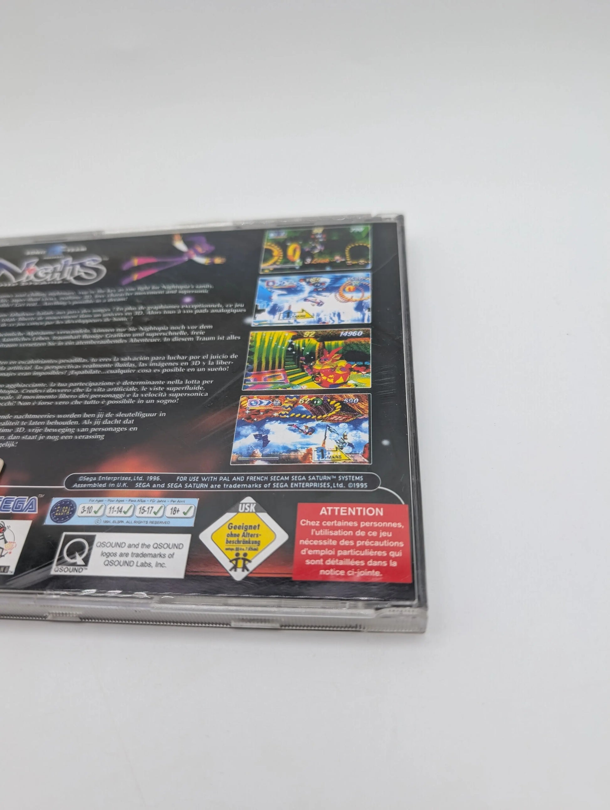 Nights into Dreams Sega Saturn PAL Video Game Very Good Condition Vintage used FRENLY BRICKS - Open 7 Days
