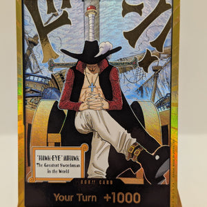 Dracule Mihawk OP14 Gold Don!! Manga	Azure Sea's Seven One Piece Card English FRENLY BRICKS - Open 7 Days