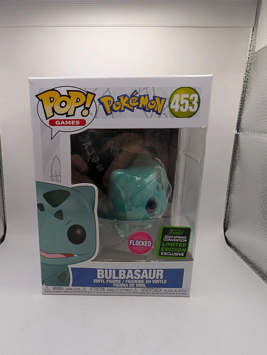Funko Pop! Pokemon - #453 Bulbasaur Flocked Vinyl Figure 2020 Spring Convention FRENLY BRICKS - Open 7 Days