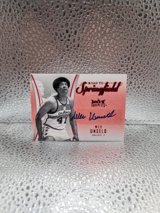 2008-09 Hot Prospects Fleer Wes Unseld Road to Springfield 5/5 Autograph FRENLY BRICKS - Open 7 Days