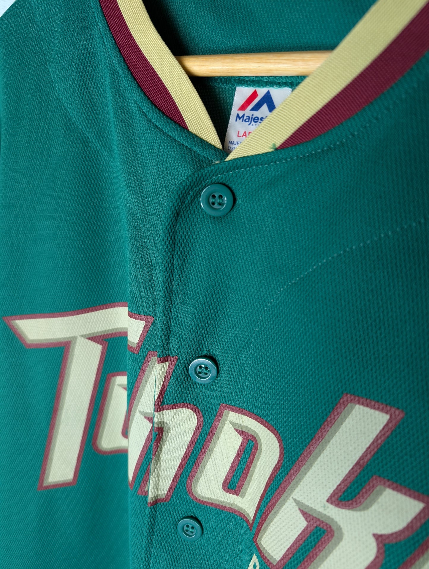 Nippon Baseball Tohoku Rakuten "Matsui #7" Greens Jersey Fuji Sponsor Large