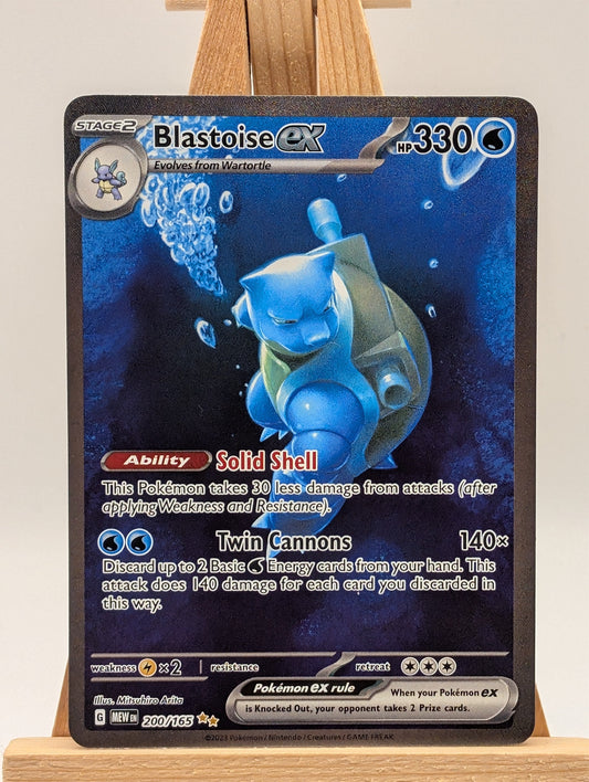 Pokémon TCG Blastoise ex Scarlet & Violet-151 200/165 Holo Special Illustration FRENLY BRICKS - Open 7 Days