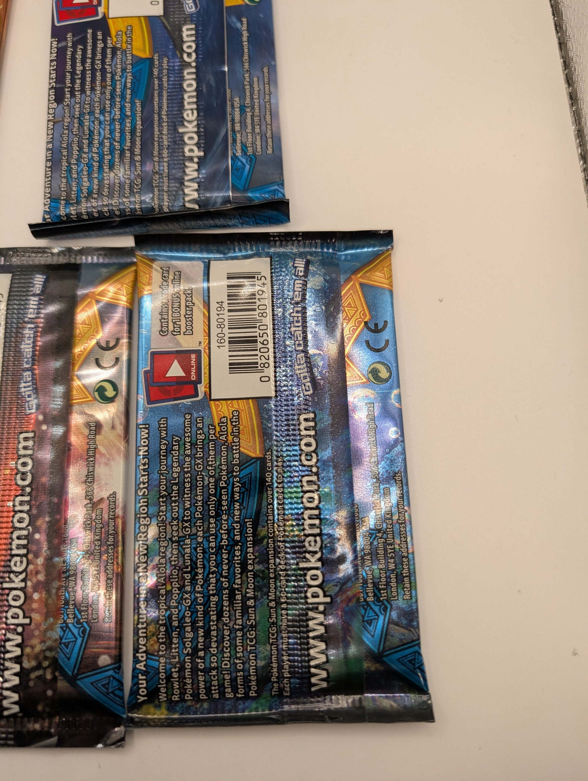 Art Set Of 5 Pokémon TCG: Sun and Moon Base Set Booster Packs Factory Sealed FRENLY BRICKS - Open 7 Days