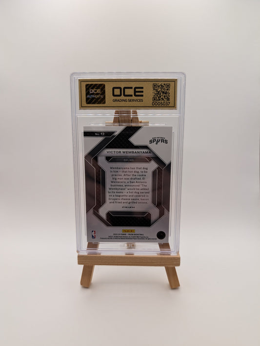 2023 Prizm Victor Wembanyama Rookie #12 GREEN Holo Emergent RC Graded 10 oce FRENLY BRICKS - Open 7 Days