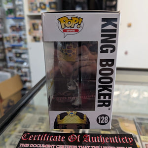 WWE - King Booker Pop! Vinyl Figure #128 signed with COA see pics FRENLY BRICKS - Open 7 Days
