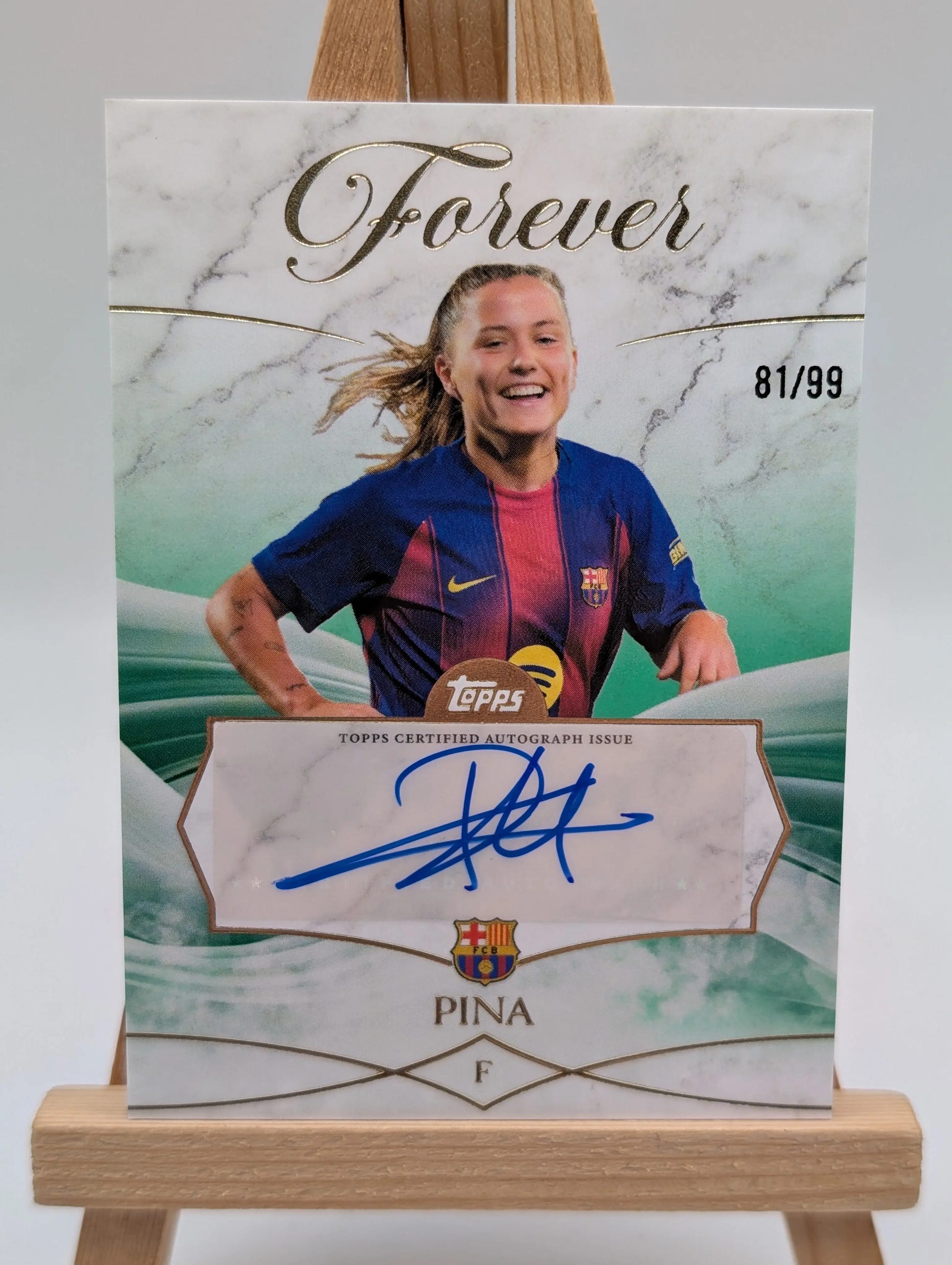 Topps Barcelona Forever Claudia Pina Auto /99 FRENLY BRICKS - Open 7 Days image 3